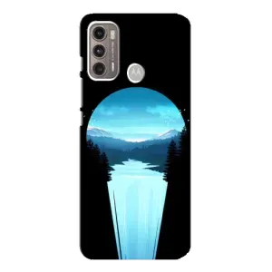 Летний Чехол на Motorola MOTO G60 (Синий Водопад)