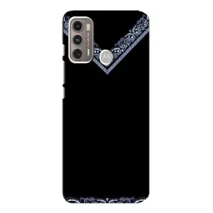 Силиконовый Чехол на Motorola MOTO G60 (Воротник вышиванки)