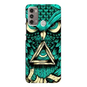 Чехлы с принтом СОВЫ для Motorola MOTO G60 (Зеленая сова)