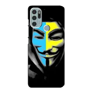 Чехол с Украинской символикой на Моторола Мото Дж 60 С (Анонимус патриот)