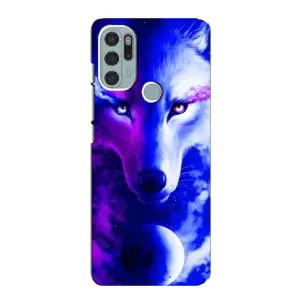 Чехол с Волком на Motorola MOTO G60s (Арт-Волк)