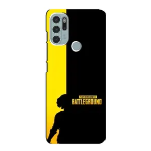 Чехол (TPU) с картинкой "Лого Пабг" на Моторола Мото Дж 60 С (Battlegrounds)