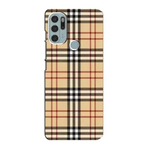 Чехол с Брендами одежды на Моторола Мото Дж 60 С (Burberry стиль)
