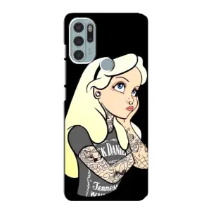 Чехол Стильные девушки на Motorola MOTO G60s (Девушка обиделась)