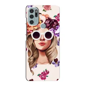 Чехол с картинкой Модные Девчонки Motorola MOTO G60s (Девушка в очках)