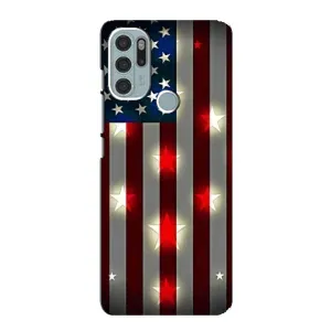 Чехол Флаг USA для Motorola MOTO G60s (Флаг США 2)