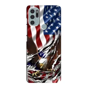 Чехол Флаг USA для Motorola MOTO G60s (Флаг USA)