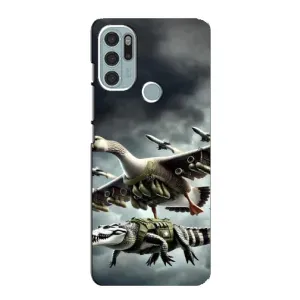 Чохол з мемами траралело тралала для Motorola MOTO G60s (Гусіні і крокоділо)
