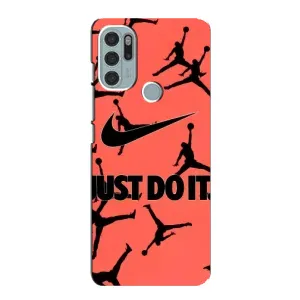 Силиконовый Чехол Nike Air Jordan на Моторола Мото Дж 60 С (Just Do It)