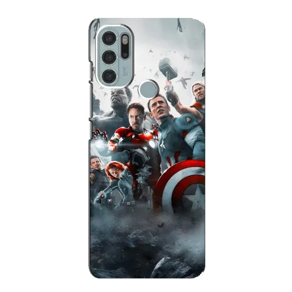 Чехол с рисунком «Команда марвел» для Motorola MOTO G60s