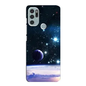 Чехол (ТПУ) с планетами на Motorola MOTO G60s (Космический вид)