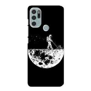 Силиконовый Чехол с принтом "Космонавты" на Motorola MOTO G60s (Космонавт)