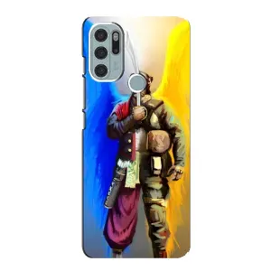 Чохол з картинкою (Патріотичний КОЗАК) на Motorola MOTO G60s (КОЗАК з крилами)