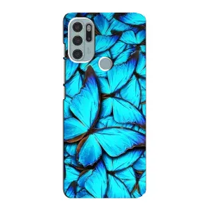 Силиконовый бампер с картинкой животных для Motorola MOTO G60s (Крылья бабочек)