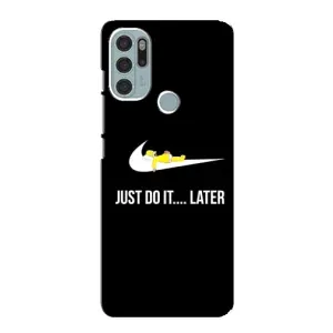 Силиконовый Чехол на Motorola MOTO G60s с картинкой Nike (Later)