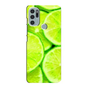 Чохол з зображенням смачної їжі для Motorola MOTO G60s (Лайм)