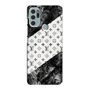 Чехол Стиль Louis Vuitton на Motorola MOTO G60s (LV на белом)