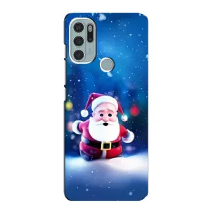 Чехлы на Новый Год Motorola MOTO G60s (Маленький Дед Мороз)