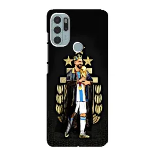 Чехлы Лео Месси Аргентина для Motorola MOTO G60s (Месси король)