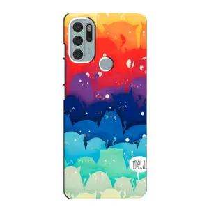Силиконовый чехол с котиком для Motorola MOTO G60s (Mew)