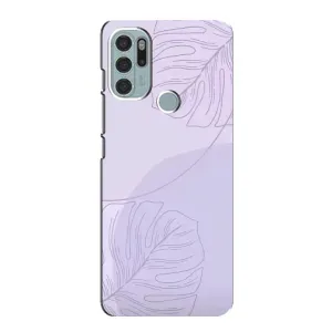 Чехол цветочный дизайн для Motorola MOTO G60s (Монстера фиолетовая)