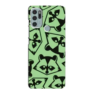 Силиконовый Чехол с Енотами на Motorola MOTO G60s (Мордочки Енота)