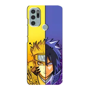 Купить Чехлы на телефон с принтом Anime для Motorola MOTO G60s (Naruto Vs Sasuke)
