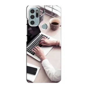 Силиконовый бампер (Работники) на Motorola MOTO G60s (Офисный работник)
