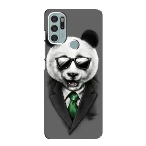 Чехлы с Пандами на Motorola MOTO G60s (Панда в очках)