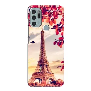 Чехол с Эйфелевой башней на Motorola MOTO G60s (Paris photo)
