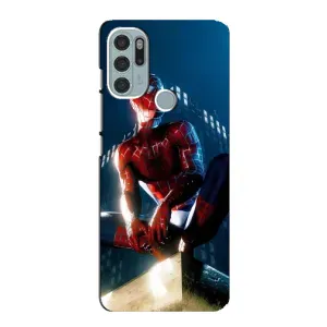 Чехол Супергерой Человека Паука на Motorola MOTO G60s (Паук на доме)