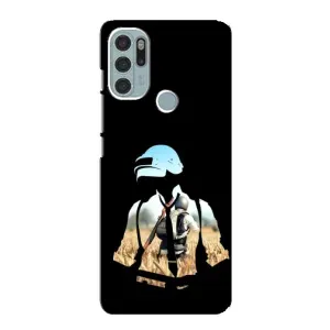 Силиконовый чехол с картинкой "Герой Pubg" на Motorola MOTO G60s (Пубг мен)
