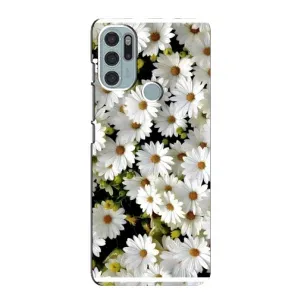 Чехол с ромашками на Motorola MOTO G60s (Рамка в ромашках)