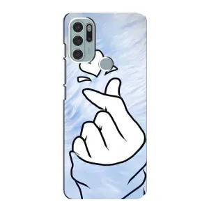 Чехлы (Знак сердечка) на Motorola MOTO G60s (Сердечка знак)