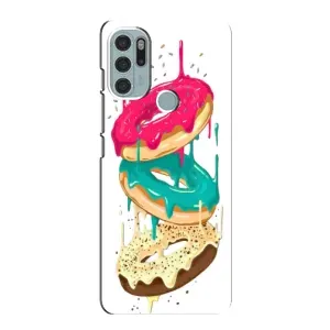 Чохол з зображенням смачної їжі для Motorola MOTO G60s (Соковиті пончики)