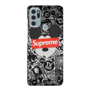 Чехол с Брендами одежды на Моторола Мото Дж 60 С (Supreme Маус)