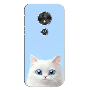 Чехол на тематику: Коты для Motorola MOTO G7 Play (Белый кот)