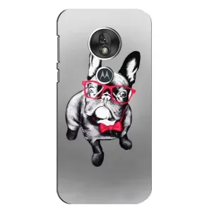 Чехол (ТПУ) Милые собачки для Motorola MOTO G7 Play (Бульдог в очках)