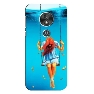 Чехол Стильные девушки на Motorola MOTO G7 Play (Девушка на качели)