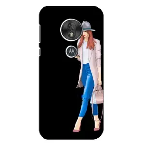 Чехол с картинкой Модные Девчонки Motorola MOTO G7 Play (Девушка со смартфоном)