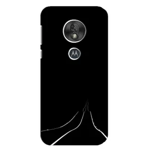 Чехол с картинками на черном фоне для Motorola MOTO G7 Play (Дорога)