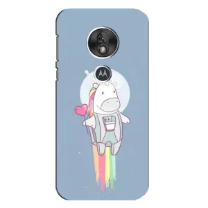 Чехол Unicorn на Motorola MOTO G7 Play (Единорог космонавт)