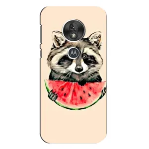 Силиконовый Чехол с Енотами на Motorola MOTO G7 Play (Енот)