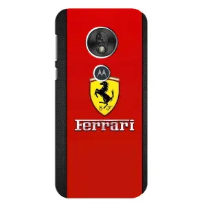 Силиконовый бампер с картинкой машины на Motorola MOTO G7 Play (Ferrari Logo)