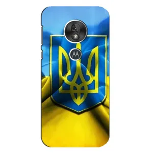 Чохол з картинкою (Патріотичний ГЕРБ) на Motorola MOTO G7 Play (Герб і Прапор України)