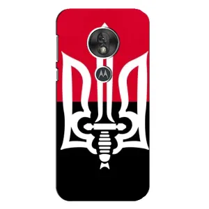 Чехлы УПА (Красно-Чёрный) на Motorola MOTO G7 Play (Герб Украины)