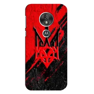 Чехлы УПА (Красно-Чёрный) на Motorola MOTO G7 Play (Герб в цвете УПА)