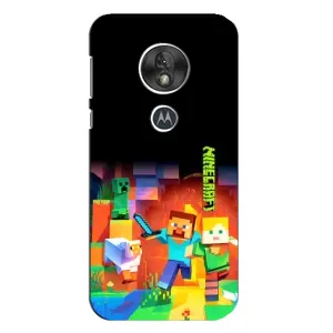 Чехлы для Motorola MOTO G7 Play (Персонажи Майн Крафт) (Герой Майнкрафт)