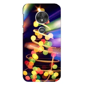 Чехол Новогодняя Елка на Motorola MOTO G7 Play (Гирлянды)