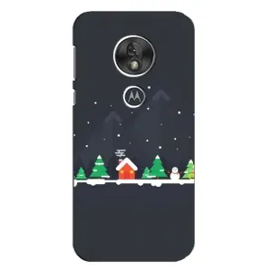 Силиконовый бампер на рождество для Motorola MOTO G7 Play (Город зимний)